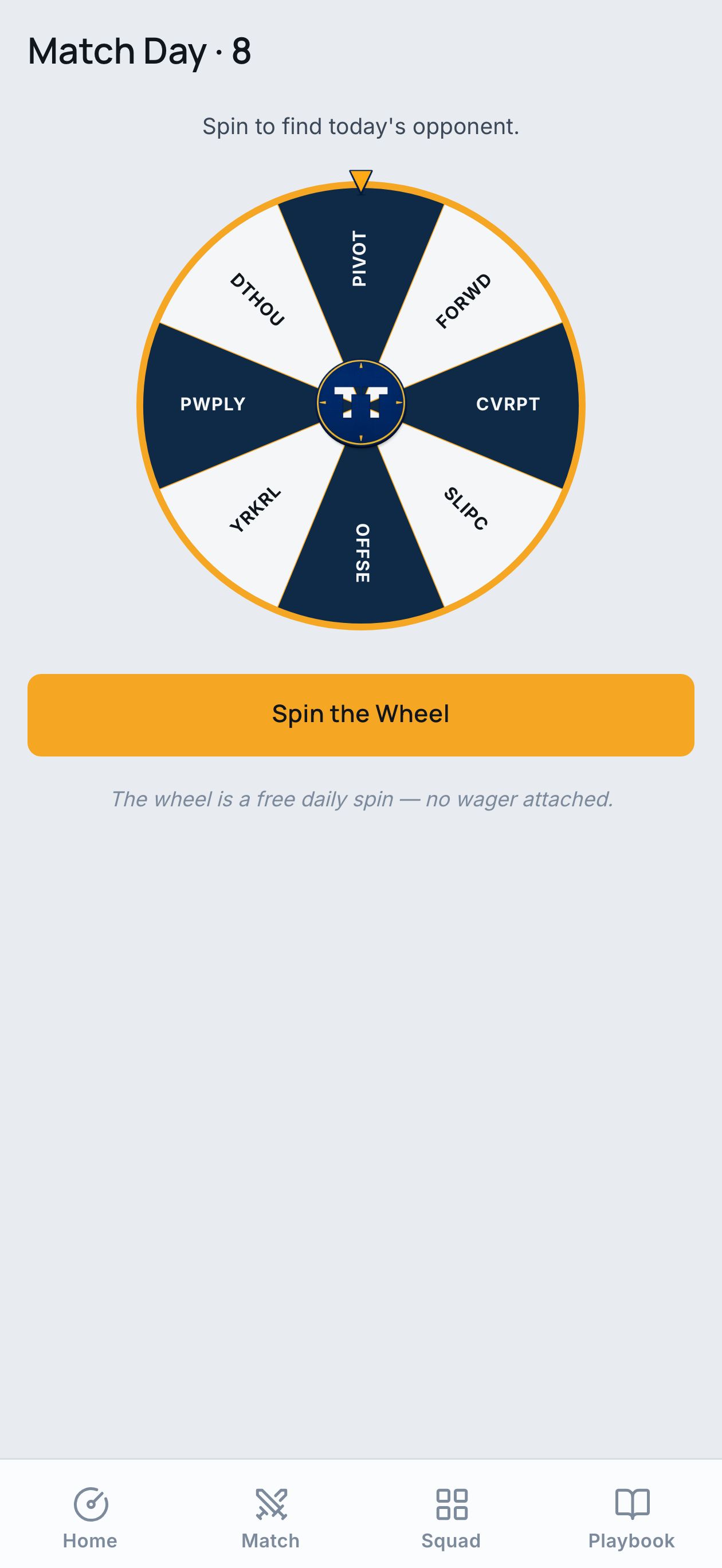 Match-Day Wheel